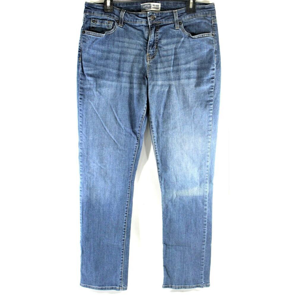 Levi Strauss Signature Mid Rise Straight Jeans Size 14L Medium Wash